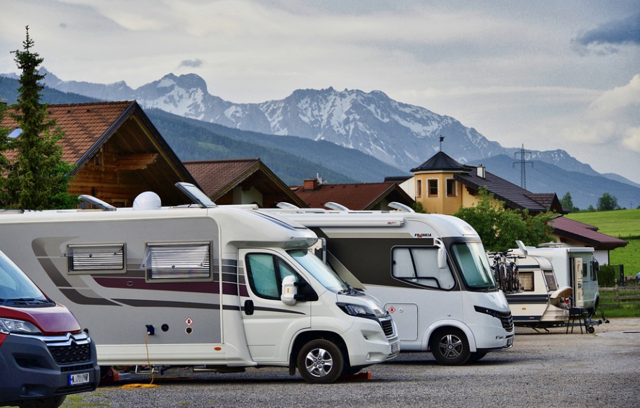 parked camper vans