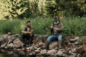 two anglers